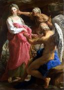 Pompeo Batoni Time orders Old Age to destroy Beauty. France oil painting artist